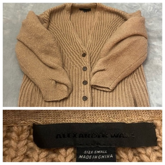 Alexander Wang Chunky Balloon Puffy Sleeve Oversized Wool Cardigan NBNN - Picture 1 of 12